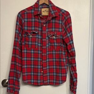 Hollister Red and Blue Plaid Men’s M Shirt